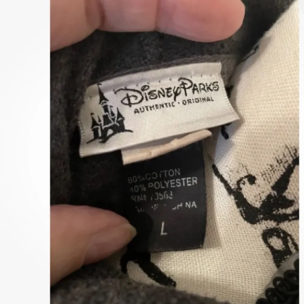 Disney Parks  authentic  zip up hoodie with large Mickey Mouse.  Size L - Picture 2 of 2